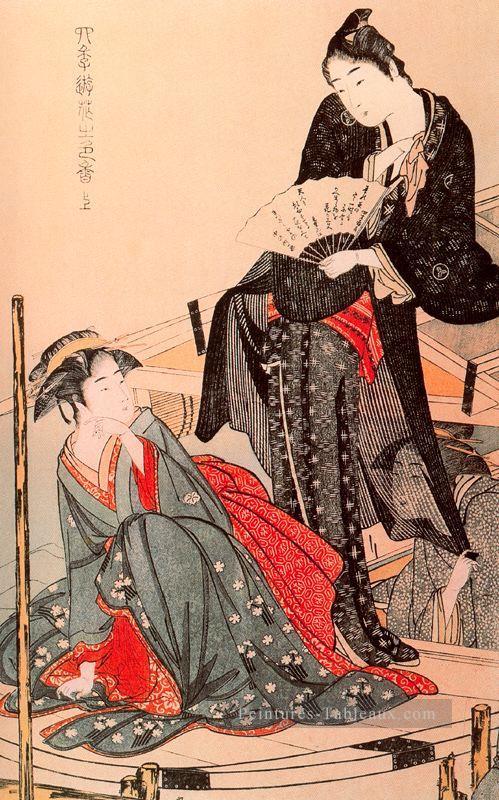 Amusements élégants des quatre saisons Kitagawa Utamaro ukiyo e Bijin GA Peintures à l'huile